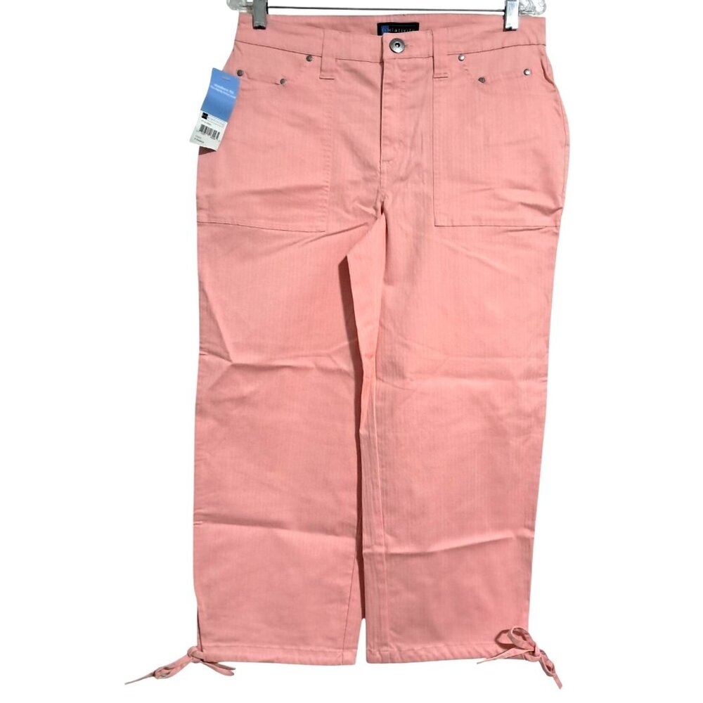 Relativity Capri Pants Womens 10 Peach Color Modern‎ Fit NWT
